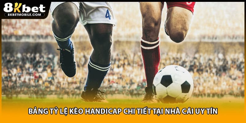 Bảng tỷ lệ kèo Handicap chi tiết tại nhà cái uy tín